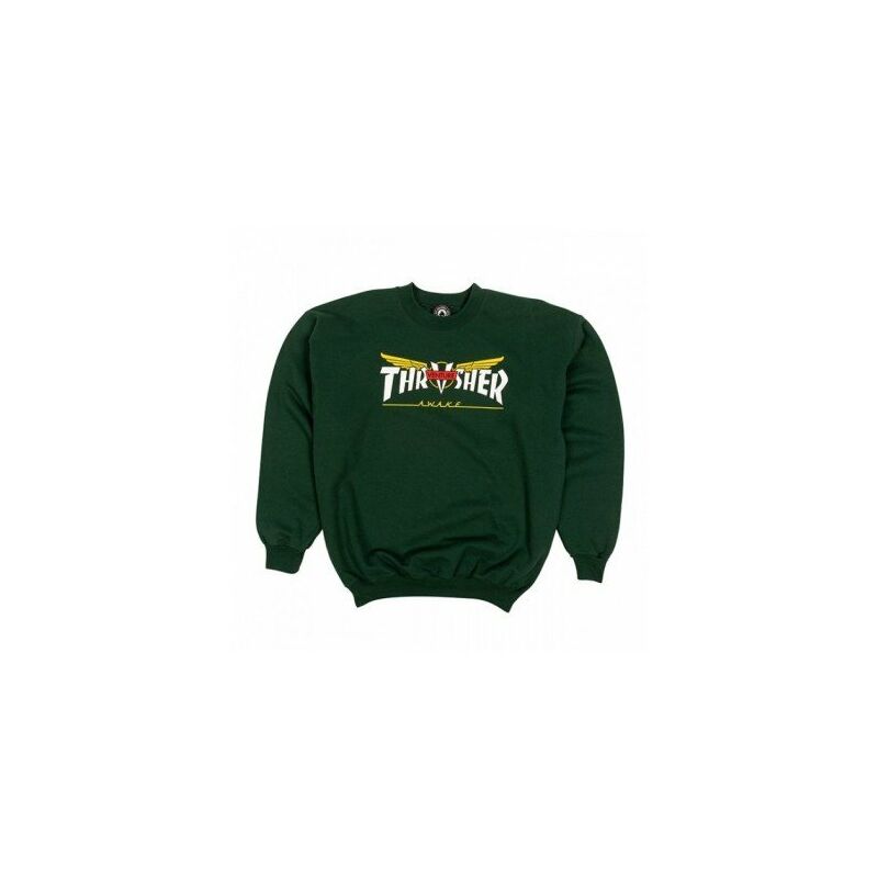 

Venture Collab Crew Sudadera, Hombre, Forest Green. Talla M - Thrasher