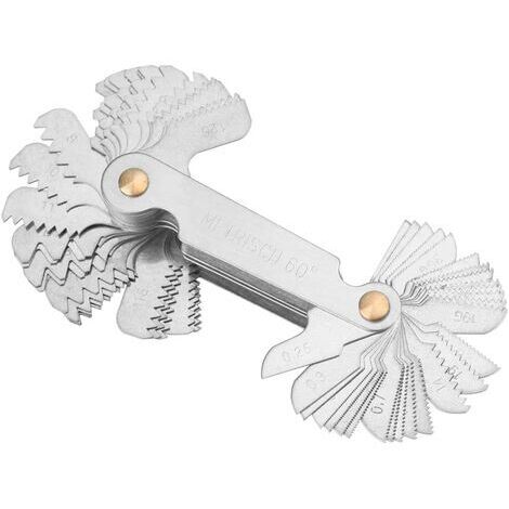 Thread Comb, Metric Thread Gauge 52 Blades Set Screw Thread Pitch Cutting Gauge Metric Inch System Gauge