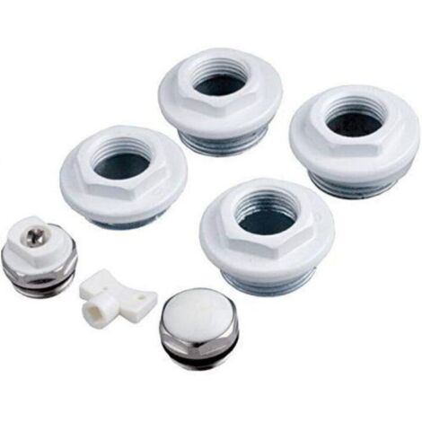 Thread reducer kit for retro style radiators and traditional 1-inch column radiators