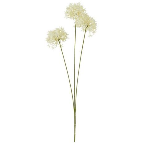 Three Head Allium Spray (Single Stem Flower) - Plastic - Height 64 cm - Cream