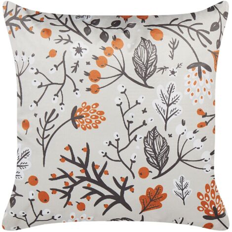 Throw Cushion MONTBRETIA Velvet 45 x 45 cm Multicolour Plant Pattern