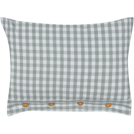 Throw Cushion TALYA 40 x 60 cm Mint Green Checked