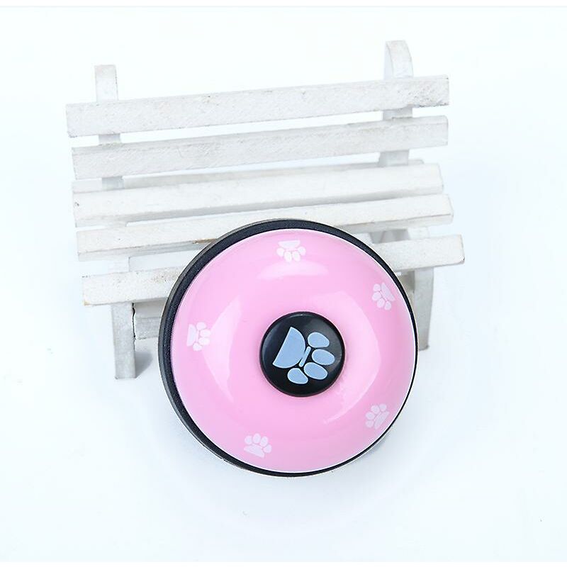 Dog Paw Print Ringer Pet Supplies Trainer Sounds Ringing Puzzle Cat Toy Dog Trainer Dog Trainer, Pink Black Button, 7.2*5cm – Thsinde