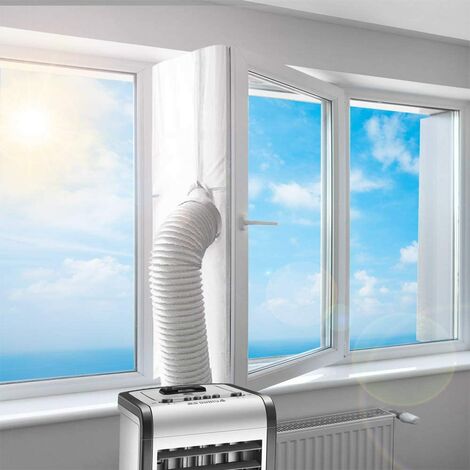 Fensterabdichtung für Mobile Klimaanlage und Trockner 300-560cm Hitzeschutz Ohne Bohrlöcher Selbstklebend Dachfensterabdichtung für Kippfenster Dachfenster Schwingfenster Tür-210 * 90cm 