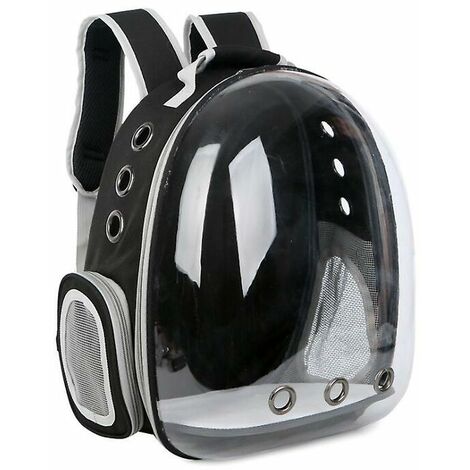 Thsinde Pet Cats And Dogs Go Out Portable Panoramique Transparent Space Backpack (Noir)