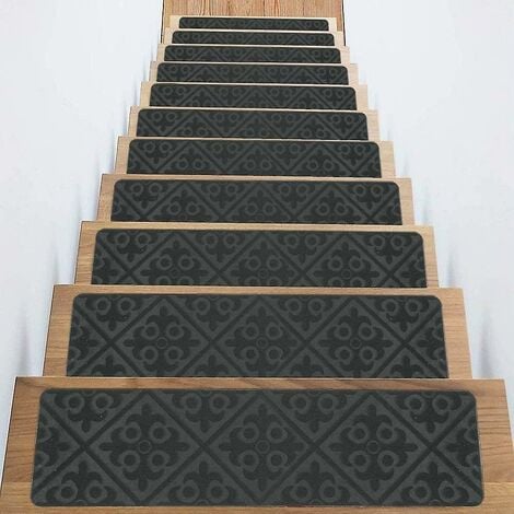 antiscivolo gradini per scale tappeti per scale e scale per gradini in legno motivo geometrico scala per interni Scaletta a gradini tappeto per scale con nastro biadesivo tappeto antiscivolo 