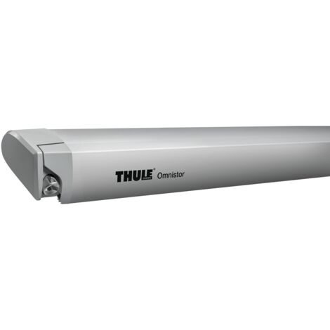 Thule – Store manuel Omnistor 6300 3,50m gris – Boîtier anodisé – Avancée 250 cm – Installation toit – Compatible camping-car et caravane