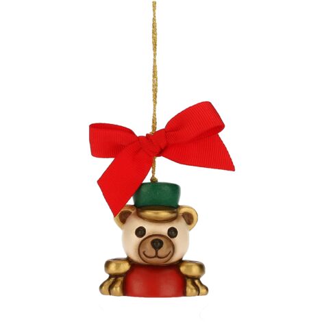 THUN - Addobbi Natalizi, Teddy Schiaccianoce in Ceramica Decorata a Mano, Versione Piccolo - Idea Regalo Natale 2022-4.8x3x5.2 cm h