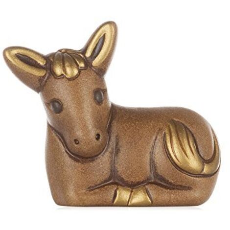 THUN® - Asinello Marrone - Statuine Presepe Classico - Ceramica - I Classici