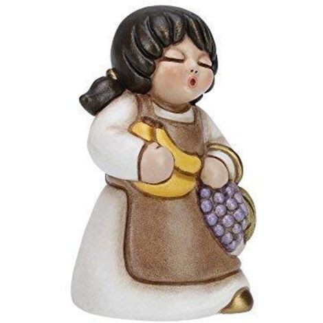 THUN® - Donna con Frutta - Versione Bianca - Statuine Presepe Classico - Ceramica - I Classici