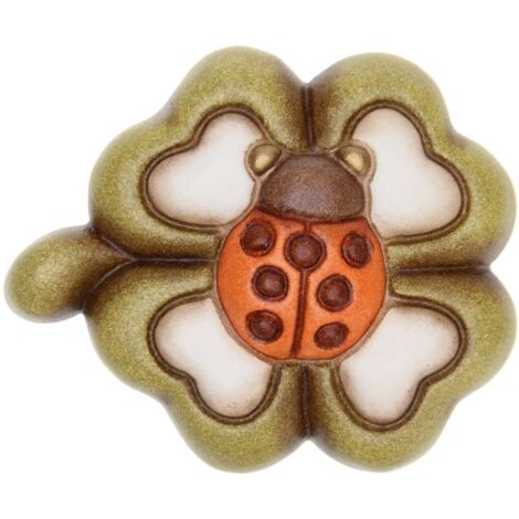 THUN Magnete con Quadrifoglio Ceramica 5 x 5,2 cm