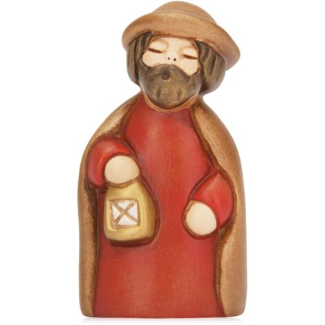 THUN® - San Giuseppe - Versione Rossa - Statuine Presepe Classico - Ceramica - I Classici