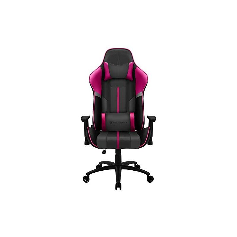 

Silla gamer bc3 boss negra con detalles fucsia/pink y gris sistema air tech cojines lumbar y cervical respaldo ajustable 90º-180º - Thunderx3