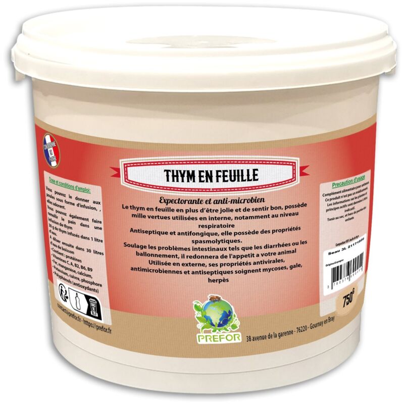 Feuille de thym seau 3L 750g