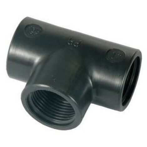TI A 90° IN PP NERO Misura: 1"1/4