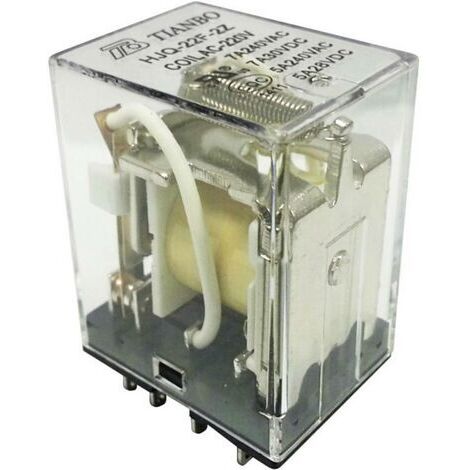 Tianbo Electronics HJQ-22F-2Z -220/240VAC Relais enfichable 230 V/AC 7 A 2 inverseurs (RT) 1 pc(s) Y883281
