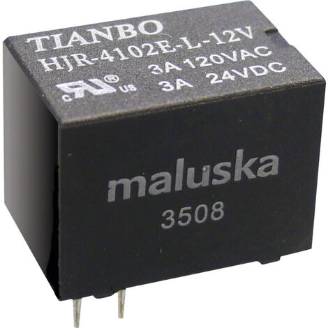 Tianbo Electronics HJR-4102-L-12VDC-S-Z Printrelais 12 V/DC 5 A 1 Wechsler 1 St.