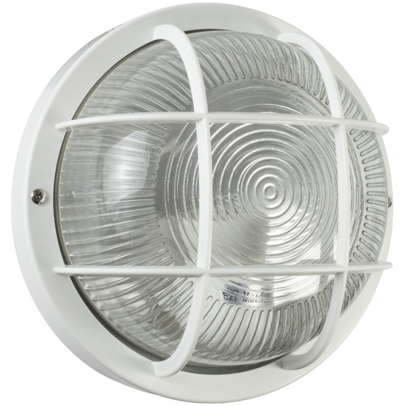 TIBELEC Hublot rond gril.plast 100w max e27 bc 