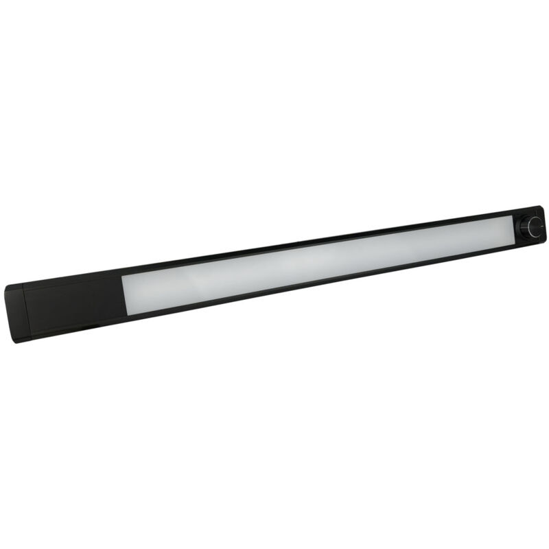 Tibelec - Réglette led noir 8W, 560 lm, intensité variable 3000 à 6500K, cordon alimentation integré, garantie 5 ans Tibelec - Réglette led noir 8W, 560 lm, intensité variable 3000 à 6500K, cordon alimentation integré, garantie 5 ans