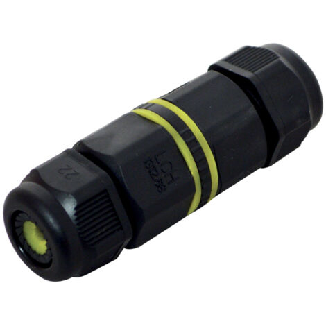Tibelec – Connecteur étanche 3 pôles IP68 – Section de câble 0.75 à 1.5 mm² – 450V 16A – Installation rapide pour environnements humides