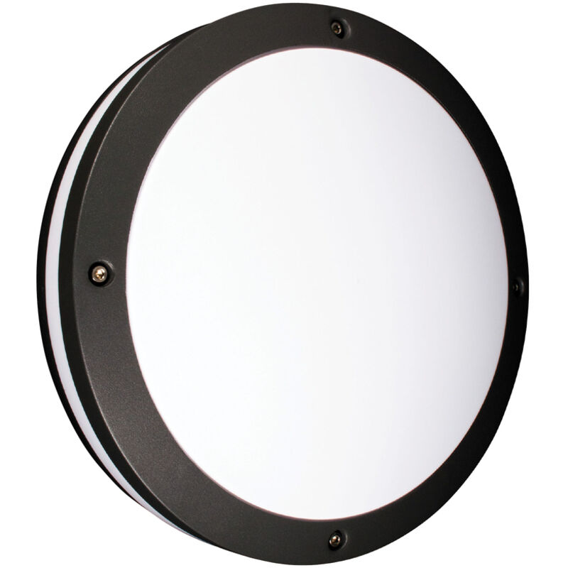 Coxa Hublot Rond Alu Gris sans Lampe 2x23W Max E27 IP54 - Tibelec