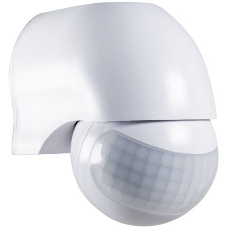 Tibelec – Détecteur de mouvement infrarouge blanc IP44 – Portée 12m – Angle de détection 180° – Installation murale ou plafond – Garantie 5 ans