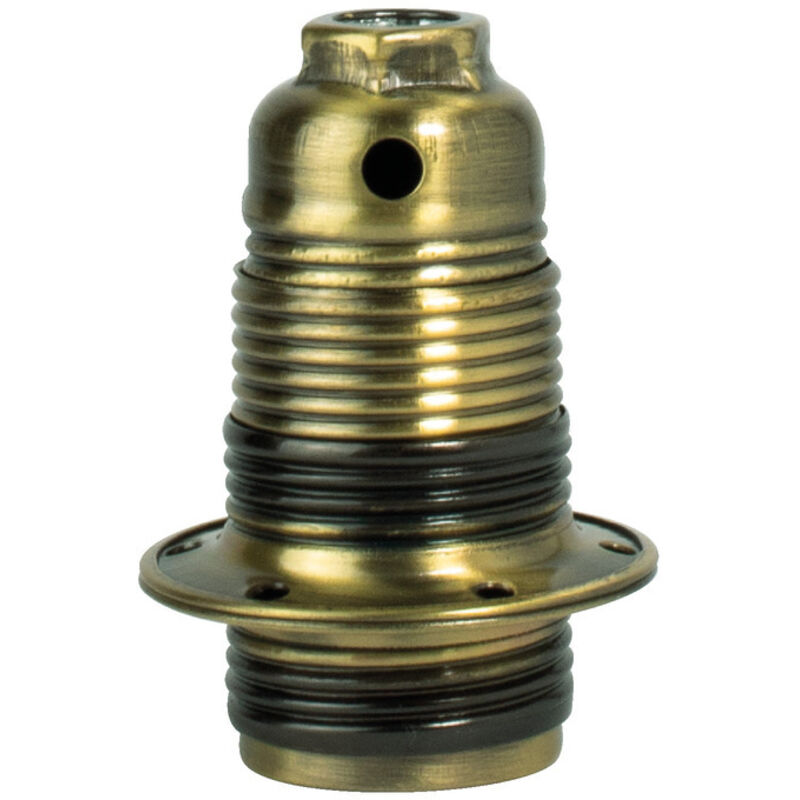 Douille métal E14 double bague finition bronze Tibelec