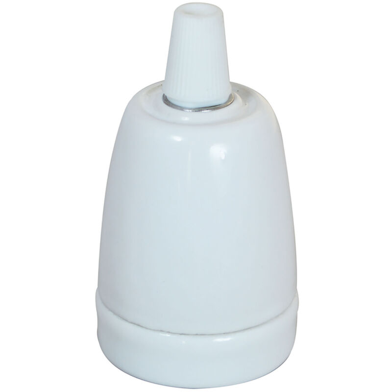 TIBELEC Douille e27 filetage ceramique blanc TIBELEC TIBELEC Douille e27 filetage ceramique blanc TIBELEC