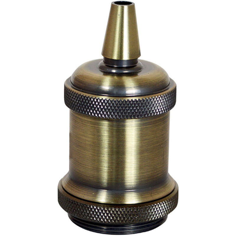 Douille métal E27 avec bague finition bronze Tibelec