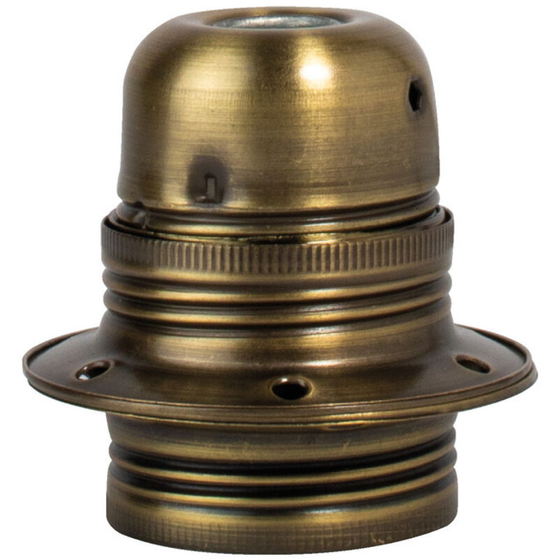 Douille métal E27 double bague finition bronze Tibelec