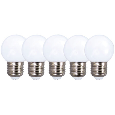 TIBELEC Lot de 5 ampoules led opaque E27 50 Lm 7 W