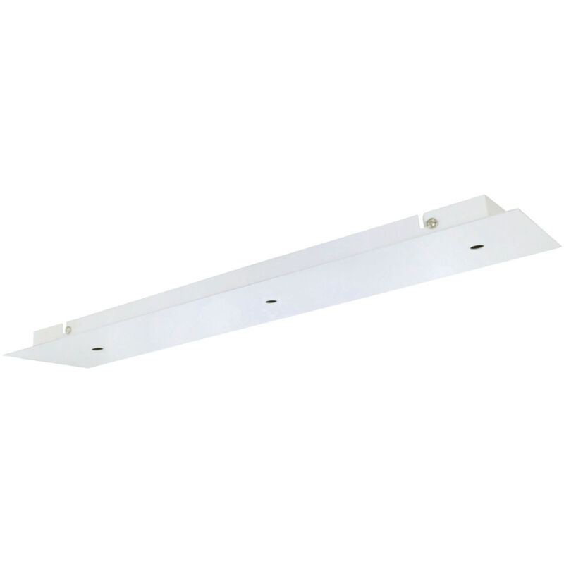 Tibelec - Plafonnier métal rectangulaire blanc 3 câbles 120x550MM Tibelec - Plafonnier métal rectangulaire blanc 3 câbles 120x550MM
