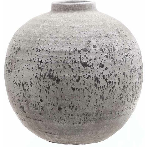 Tiber Vase - Ceramic - L28 x W28 x H28 cm - Stone