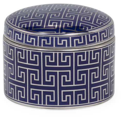 Tibor 19x19x14 Céramique Bleu/Argent
