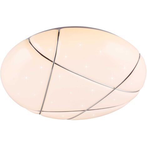 TIBOR PLAFONIERA LED 36W 4400lm, 2700-6300K EFFETTO CIELO STELLATO CON TELECOMANDO MULTIFUNZIONE D. 50CM