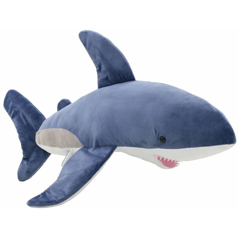 

Tiburon blanco de peluche azul y blanco