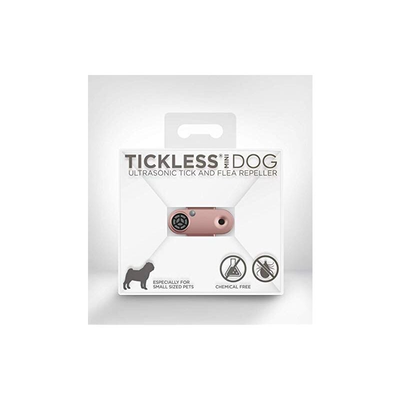 Tickless - mini - répulsif rechargeable ultrason anti-tiques et puces pour animaux de compagnie - or rose 65397