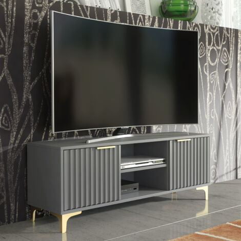 Tide Crest Gold TV Unit 120cm - White