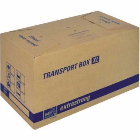 TIDYPAC Umzugskarton tidyPac® Transportbox XL 68 x 35,5 x 35 cm (B x H x T) 30kg Wellpappe braun