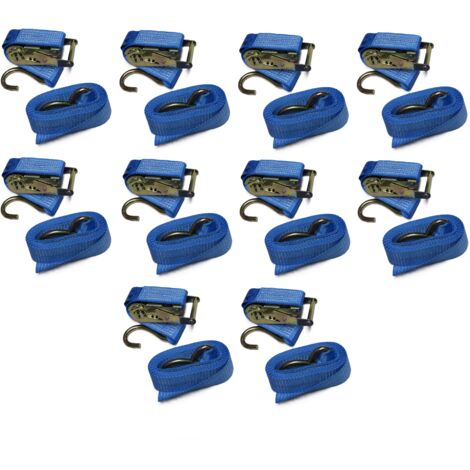 Tie Down Ratchet Straps 1.5T 3M x 50MM X10 (Cargo Lashing Car Load S Hook)