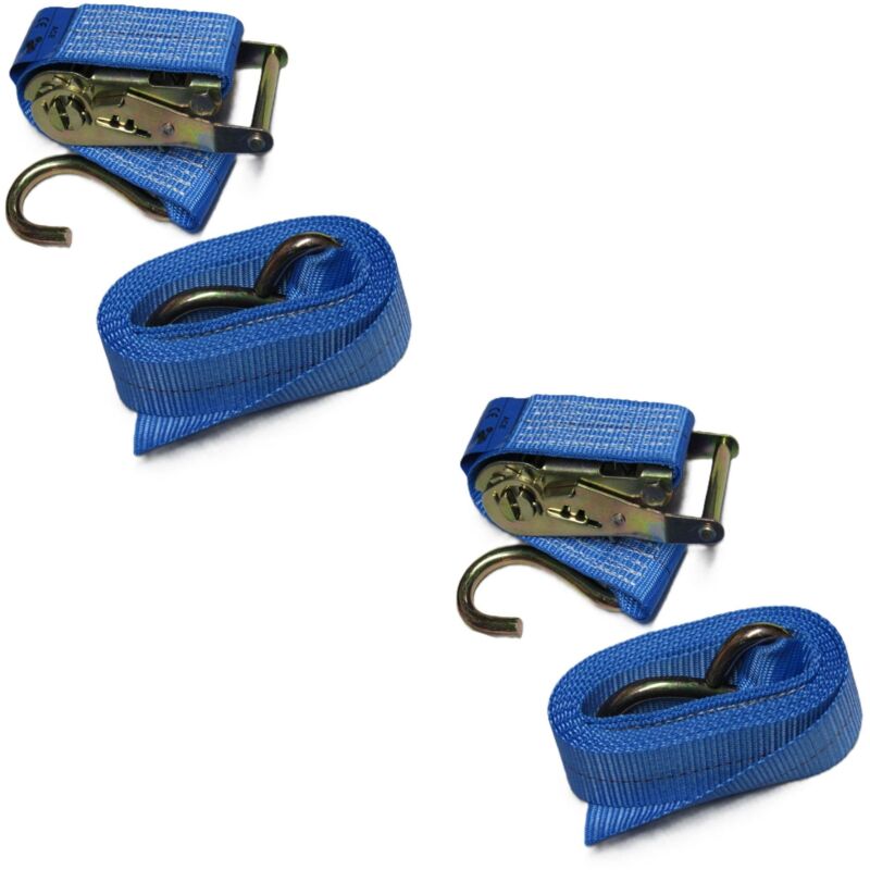 Tie Down Ratchet Straps 1.5T 3M x 50MM X2 (Cargo Lashing Car Load S Hook)