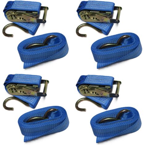 Tie Down Ratchet Straps 1.5T 3M x 50MM X4 (Cargo Lashing Car Load S Hook)