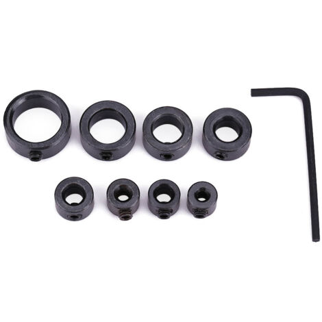 Tiefenanschlagringe (3-16 mm) mit Inbusschlüssel für präzises Bohren in der Holzbearbeitung
