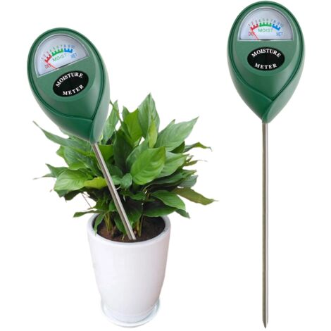 Tiefenbodenfeuchtemesser, batterielos und elektrisch, Grün, 27 cm, ABS, Metall, Gelb