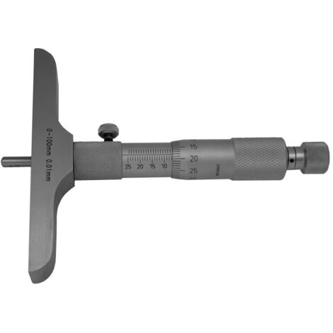 Tiefenmessschraube 0-200 mm mit gewölbter Messfläche
