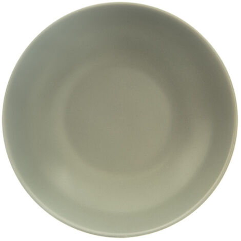 Tiefer Essteller aus Keramik, grün, 20,5 cm
