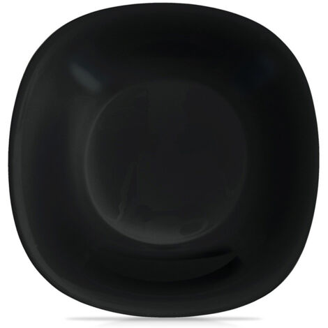 Tiefer Glas-Essteller, schwarz, LUNA, 21,5 cm, 650 ml