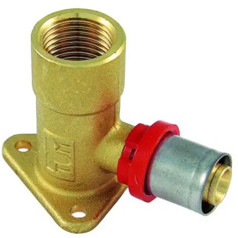 Tiemme - Raccordo Curvo/Gomito Con Base 1/2" Ø20 Multistrato A Pressare Acqua