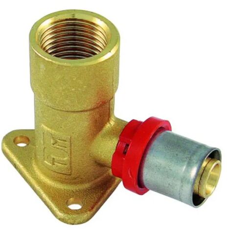 Tiemme - Raccordo Curvo/Gomito Con Base 1/2" Ø20 Multistrato A Pressare Acqua