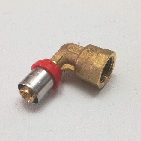 Tiemme - Raccordo Curvo/Gomito Femmina 3/4" Ø20 Multistrato A Pressare Acqua